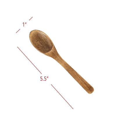 Mango Wood Mini Serving Spoons (Set of 3)