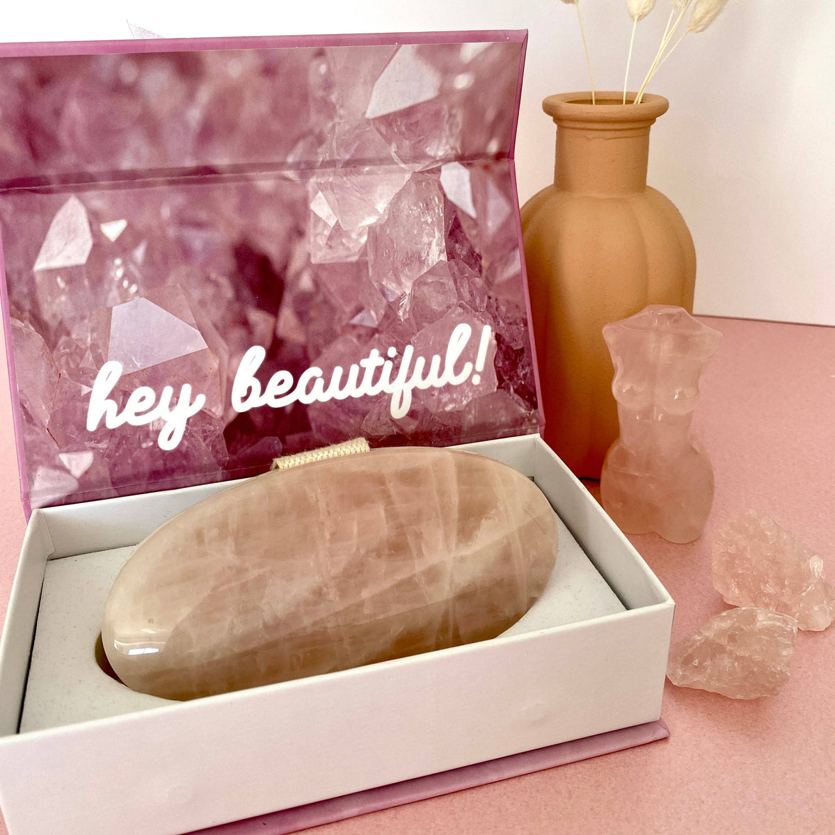 Rose Quartz Body Brush