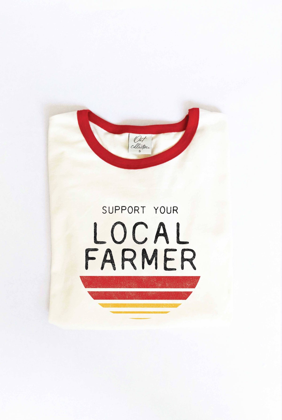 SUPPORT YOUR LOCAL FARMERS Ringer Graphic T-Shirt
