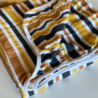 Autumn Stripe Muslin Throw