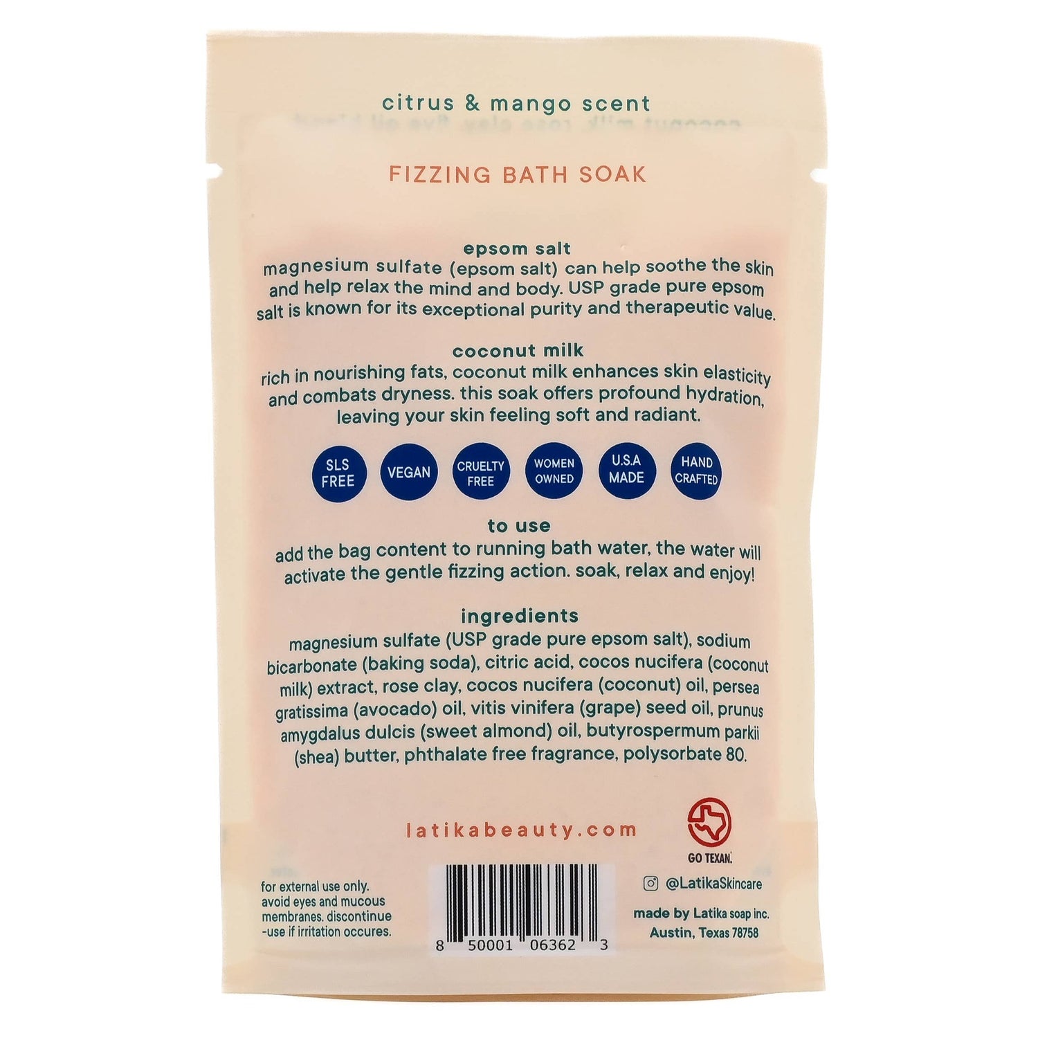 Bless Texas Fizzing All-Natural Bath Soak