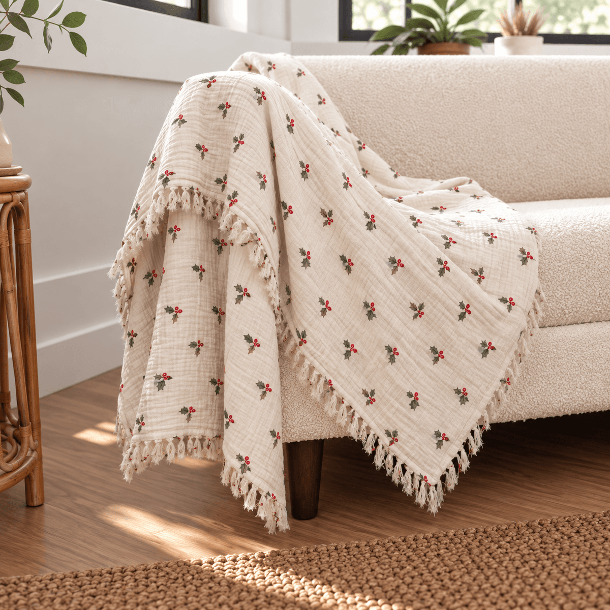 Oversized Breeze Throw with Fringe – Vintage Holly