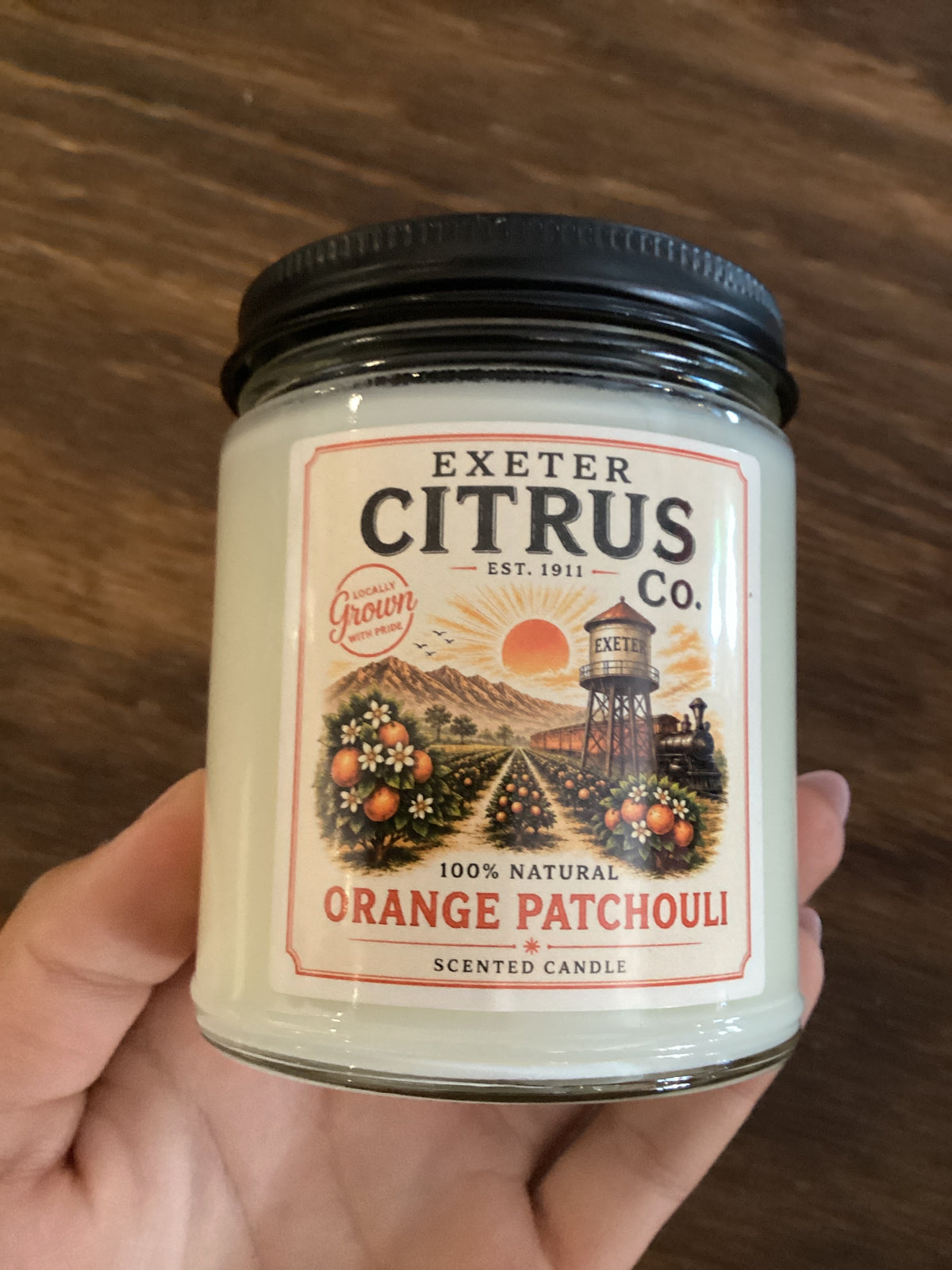 Orange Patchouli White Jar exeter Candle