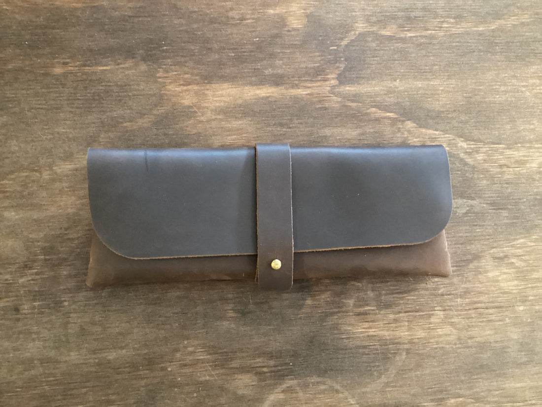 Vintage Leather Pencil Pouch