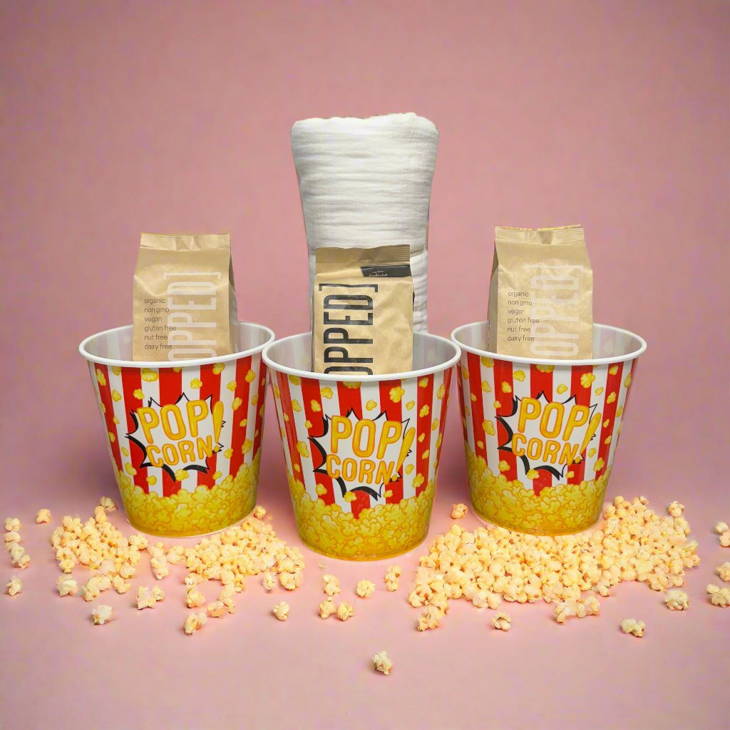 Movie Night Popcorn Flight - Sea Salt + Spiralina + Caramel (Organic &amp; Non-GMO)