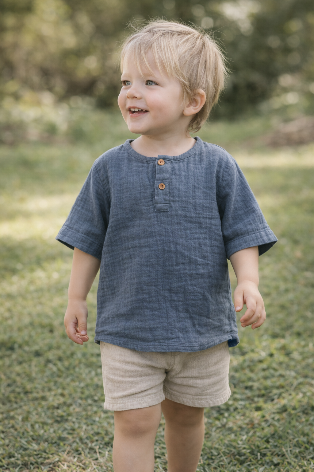 Classic Muslin Cotton Kids Shirt