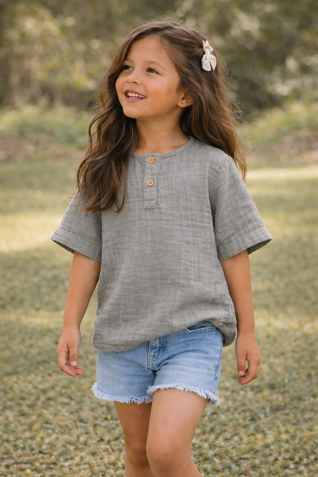 Classic Muslin Cotton Kids Shirt