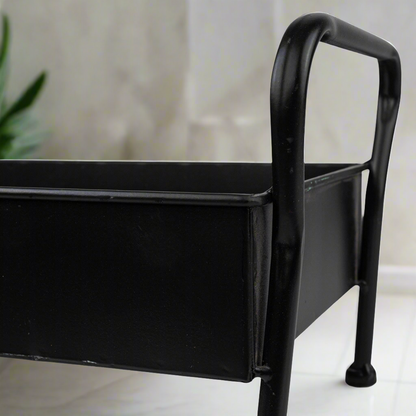 Multi-Functional Matte Black Metal Caddy