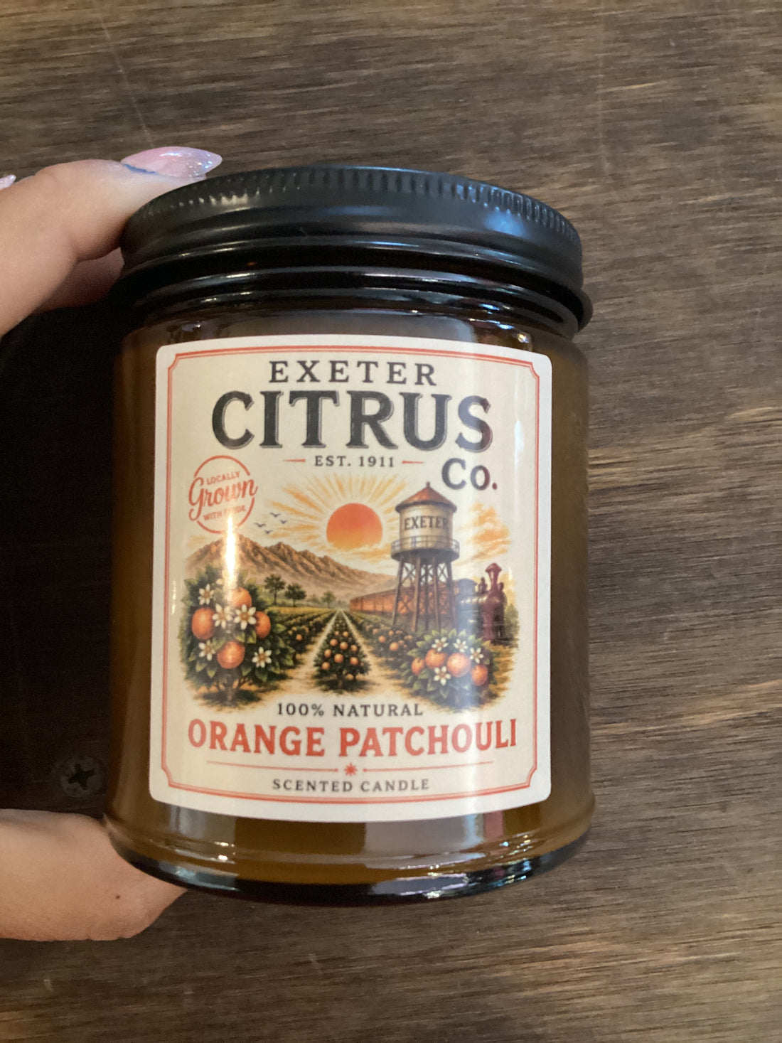 Orange Patchouli Amber Jar Exeter Candle