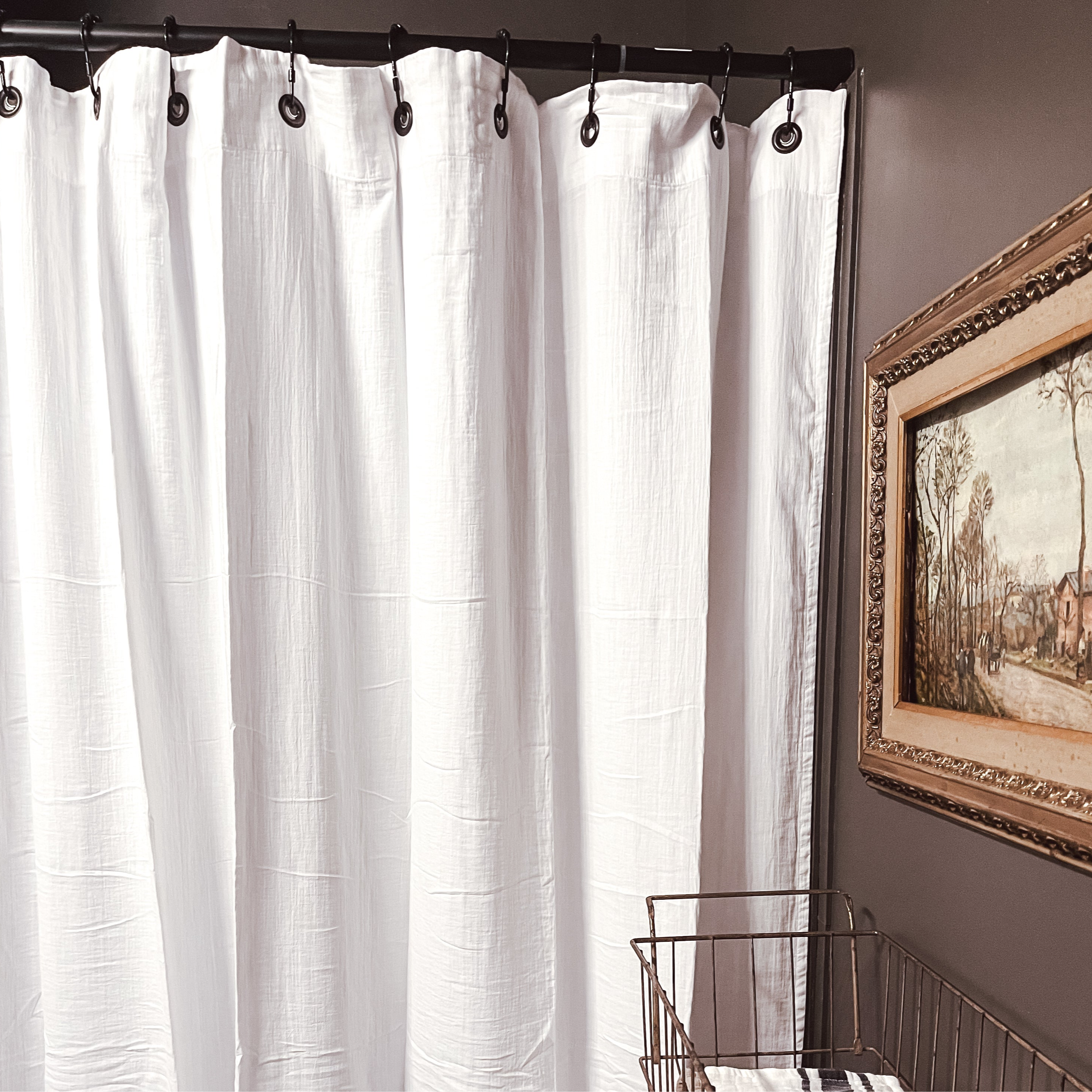 Muslin Shower Curtain