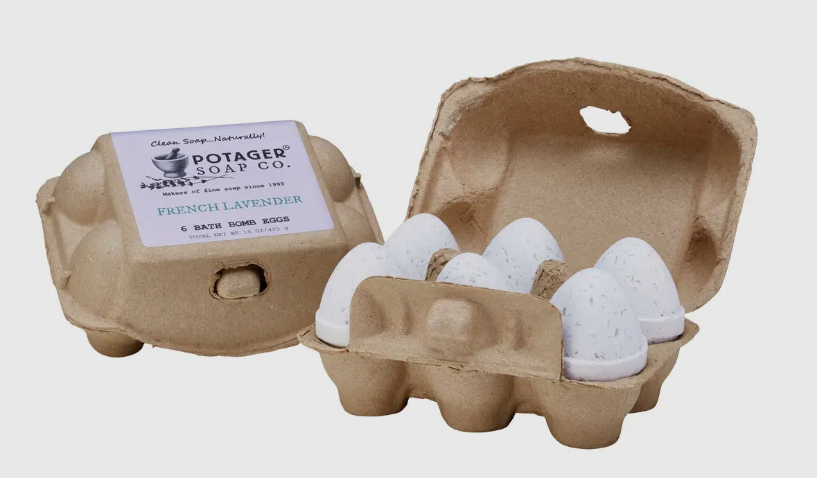 Organic French Lavender Bath Bomb Eggs - 6 pack