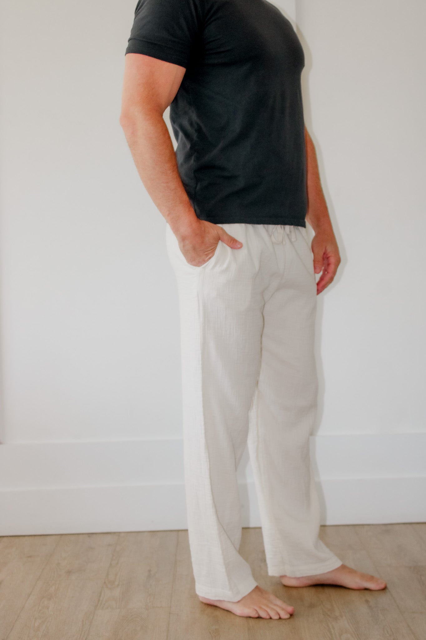 NORDLICHT Leja Natur muslin trousers made from organic cotton