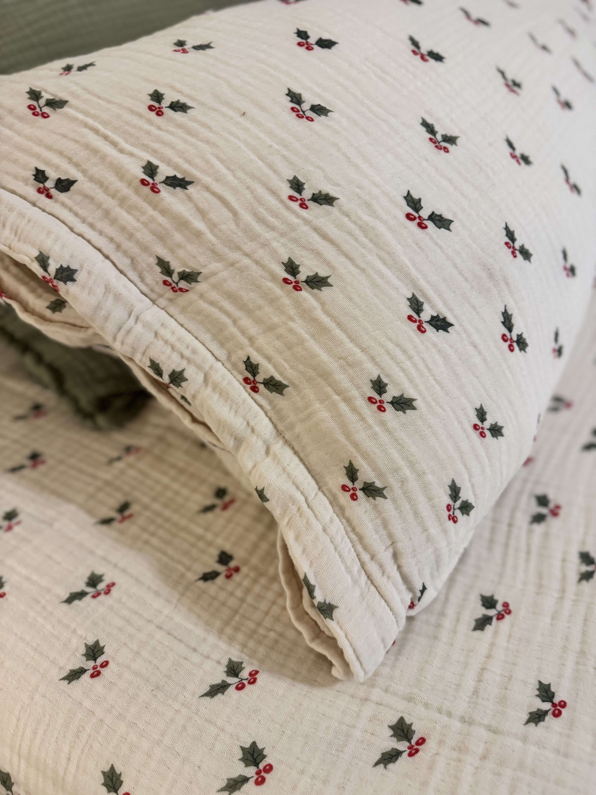 Standard Muslin Cotton Pillow Shams (Set of 2) - Vintage Holly
