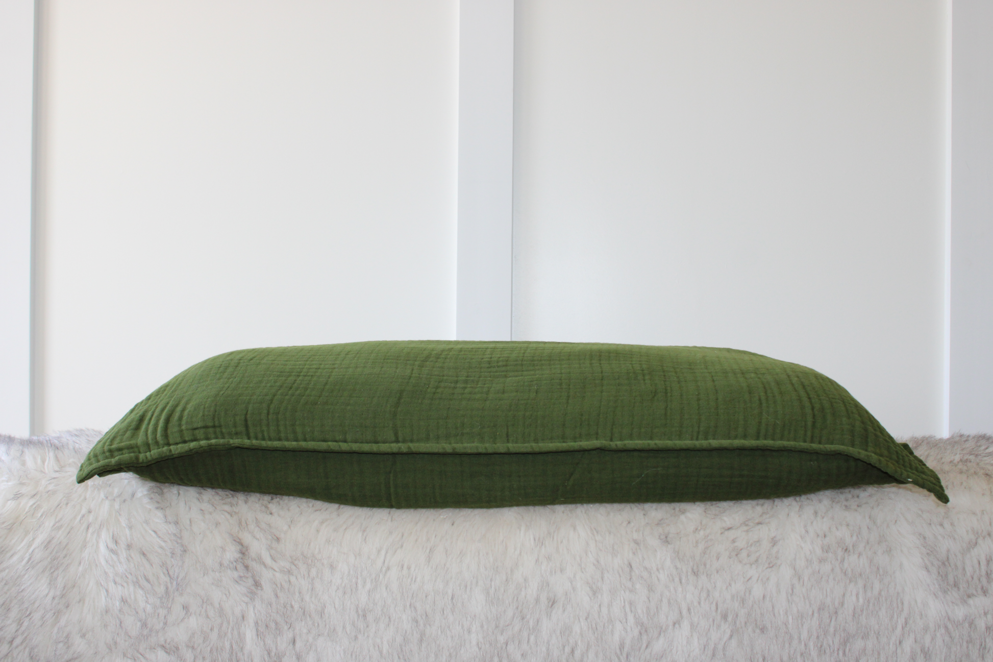 Moss green pillow on sale shams