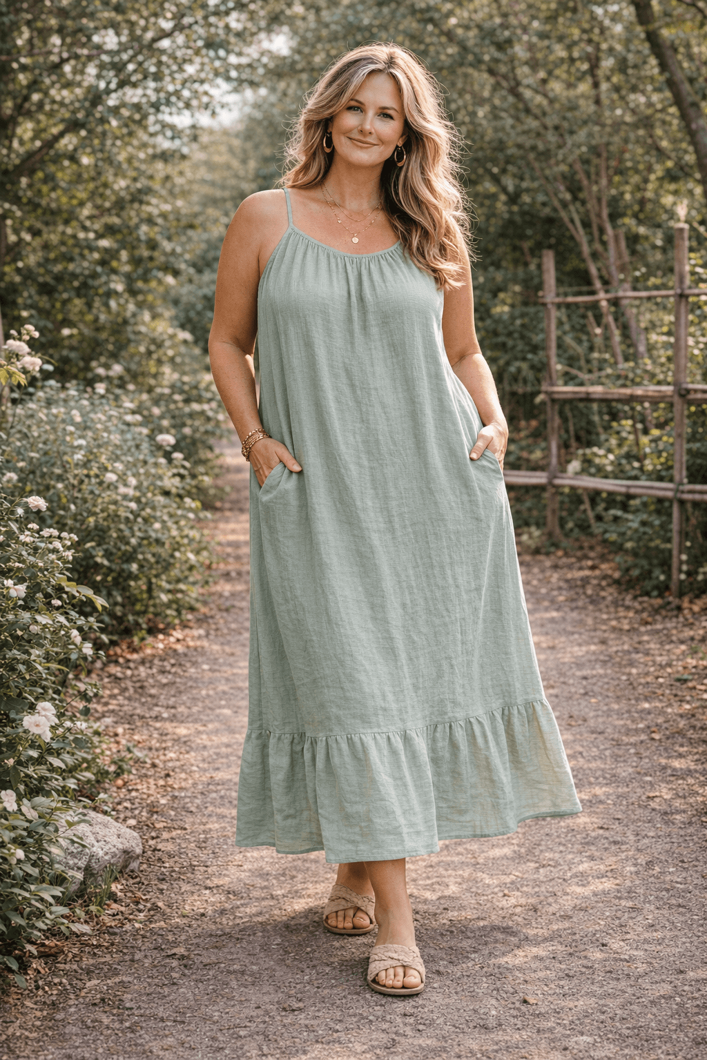 Maxi Dress – Classic Strap with Pockets