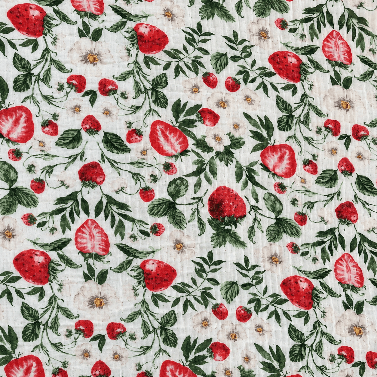Ultra-Lightweight 6-Layer Muslin Blanket - Strawberry Fields
