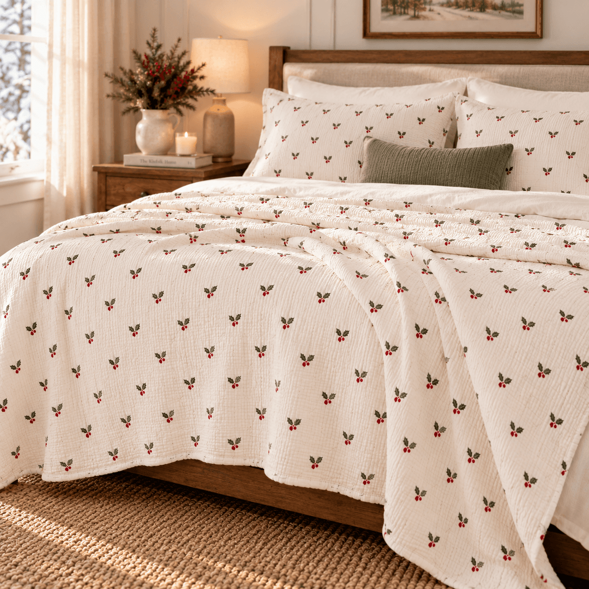 Ultra-Lightweight 6-Layer Muslin Blanket - Vintage Holly