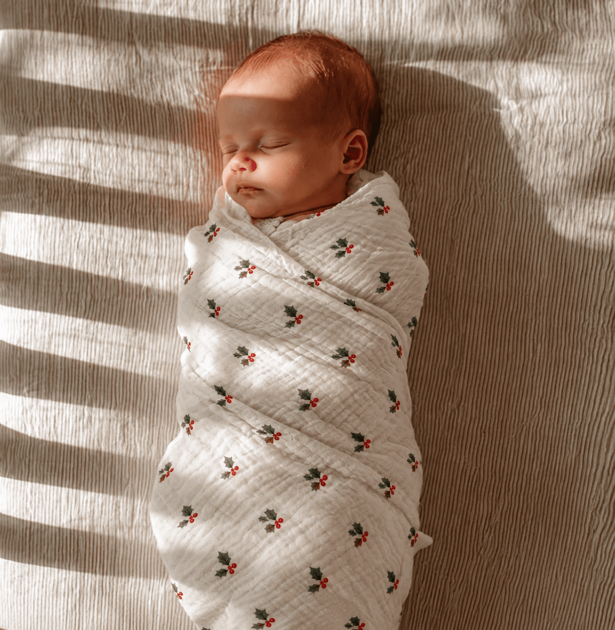 4-in-1 Muslin Cotton Swaddle Blanket - Vintage Holly