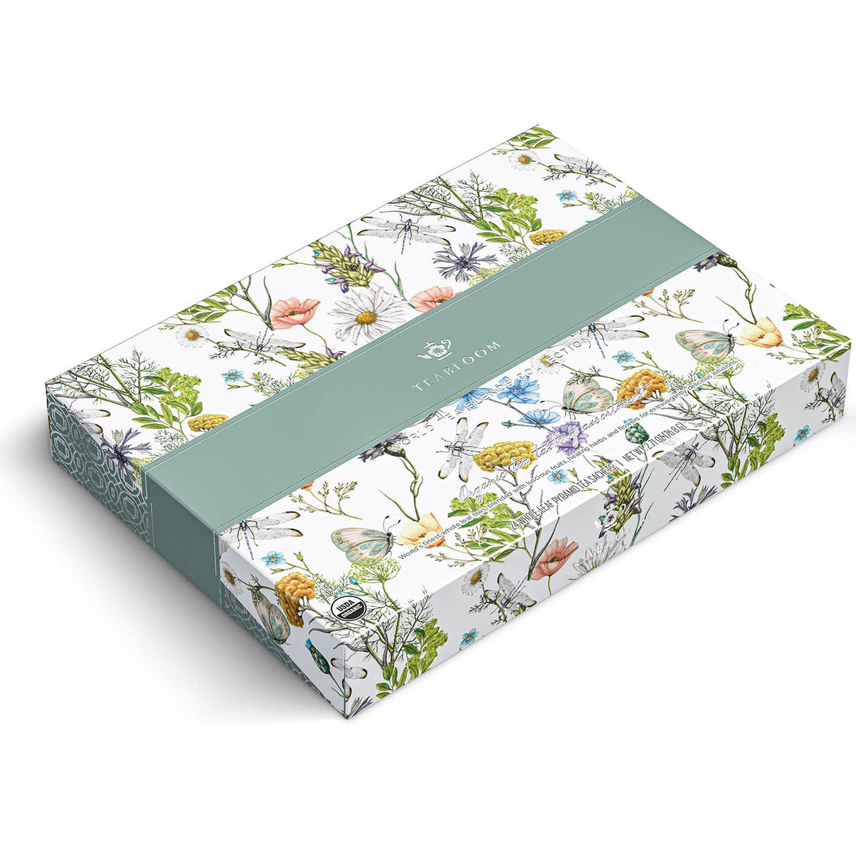 Teabloom World Pyramid Tea Collection, 24 Organic Teas
