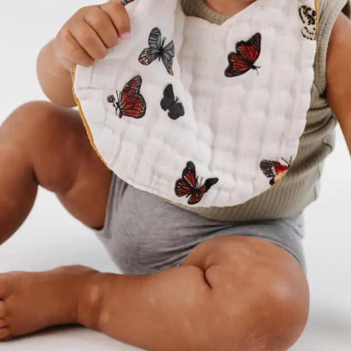 Butterfly Migration Muslin Bib