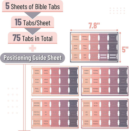 Vintage Sunset Shades Bible Tabs - 75 Laminated Labels