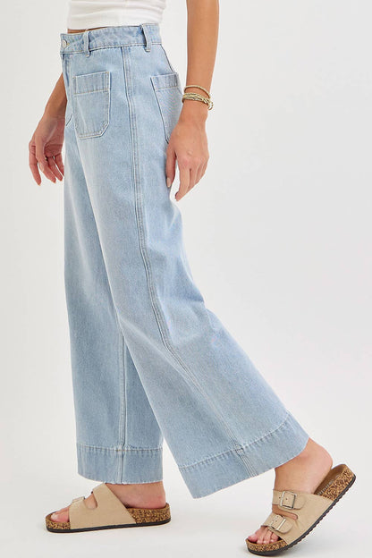 WIDE LEG  DENIM JEANS