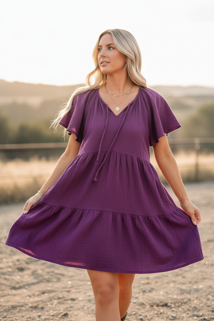 Berry Butterfly Dress - Corrected Bodice Style