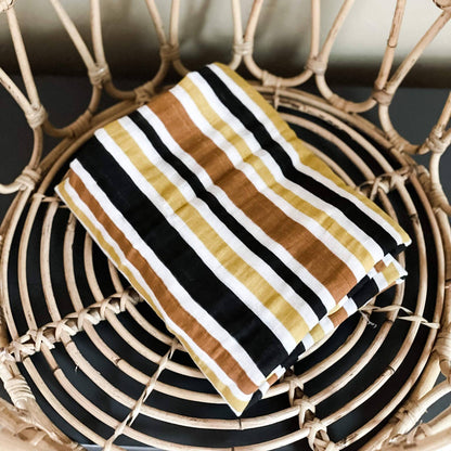 Autumn Stripe Muslin Swaddle