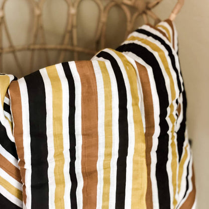 Autumn Stripe Muslin Throw