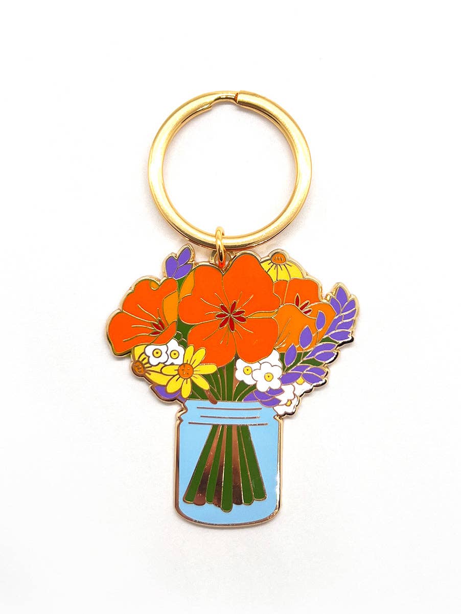 California Wildflower Keychain