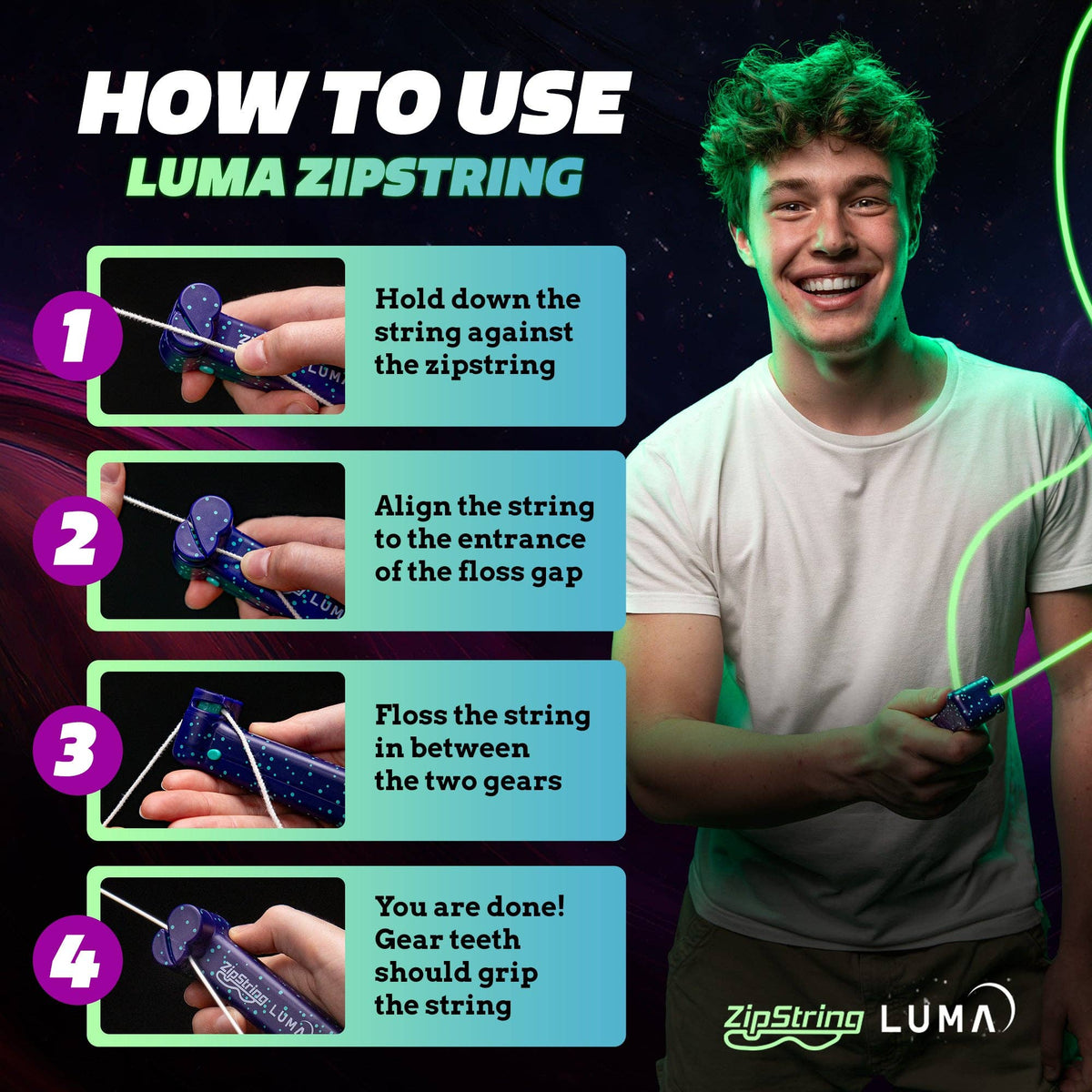 ZipString® Luma Try Me Box