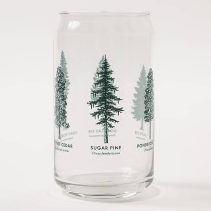 California Forests Beer Can Glass