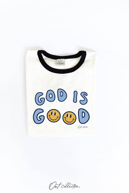 GOD IS GOOD Ringer Graphic T-Shirt