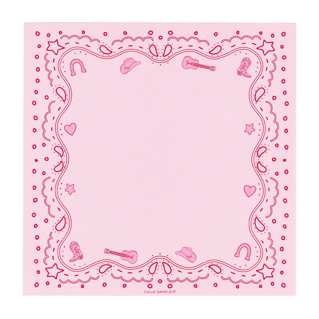 Pink Bandana Western Notepad