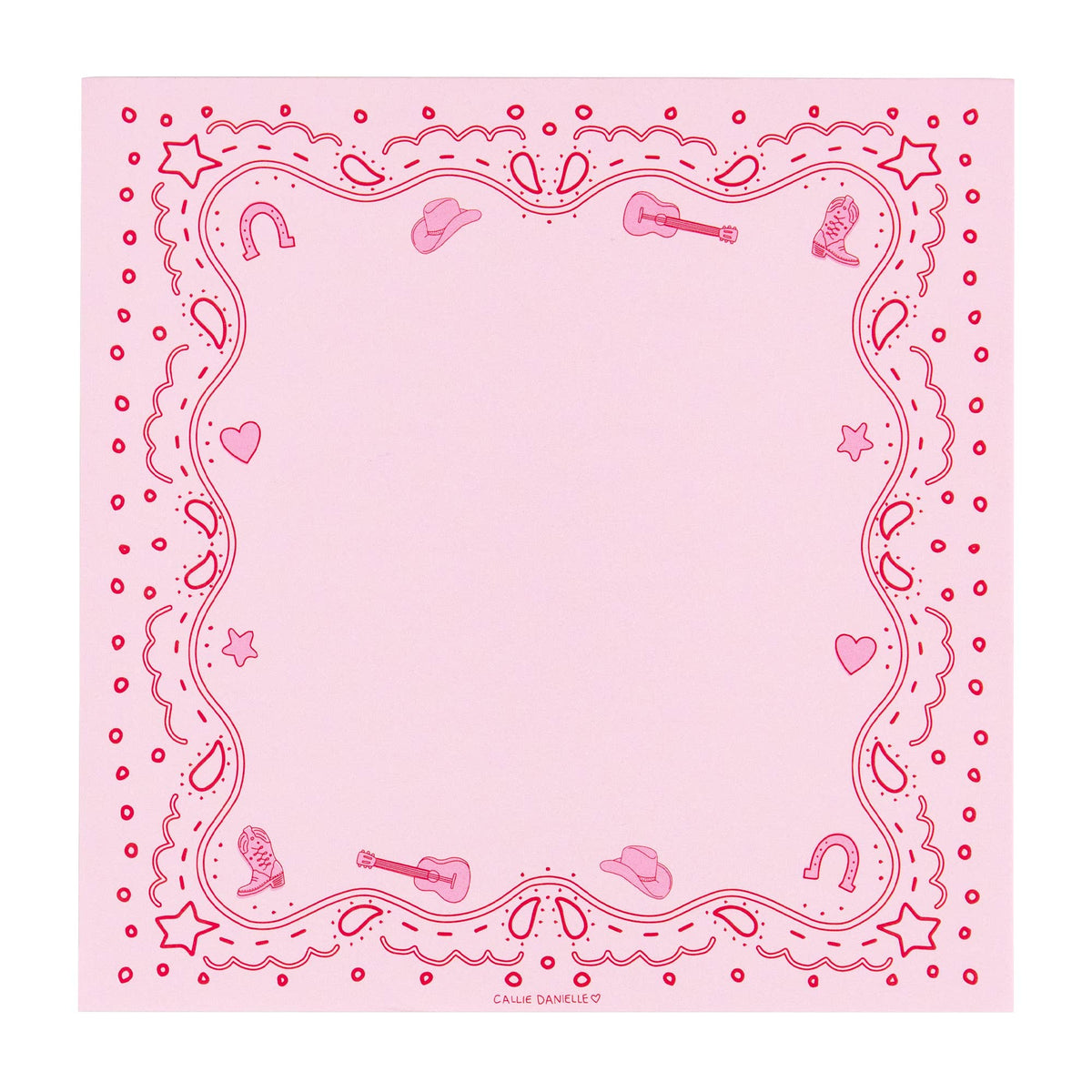 Pink Bandana Western Notepad