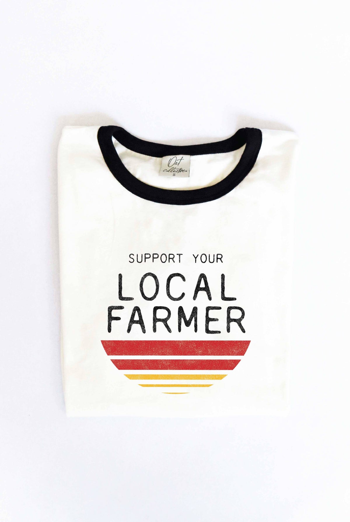 SUPPORT YOUR LOCAL FARMERS Ringer Graphic T-Shirt