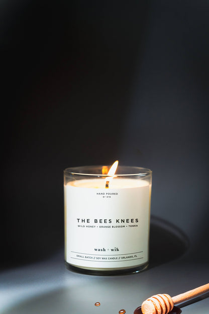 The Bees Knees Soy Wax Candle | Honey Scented Candle -1 Wick