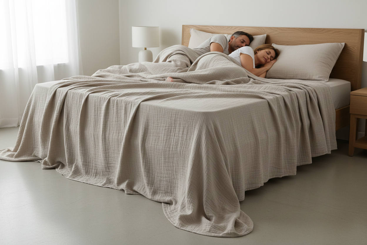 Earthy Grey Muslin Sheet Set - Premium Main Product Photo