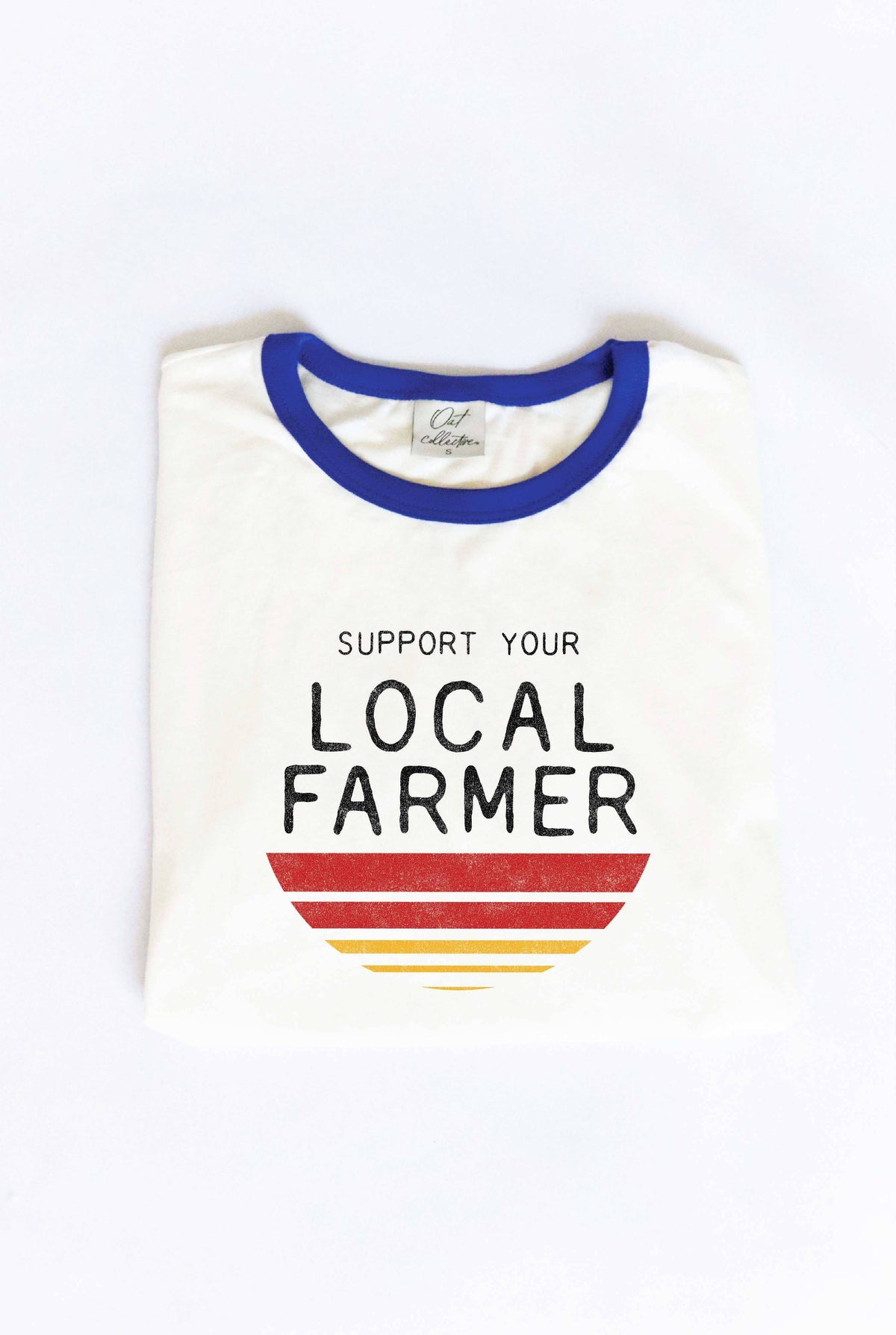 SUPPORT YOUR LOCAL FARMERS Ringer Graphic T-Shirt