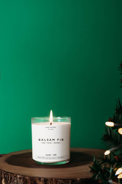 Balsam Fir Soy Wax Candle | Christmas Tree Candle - 1 Wick