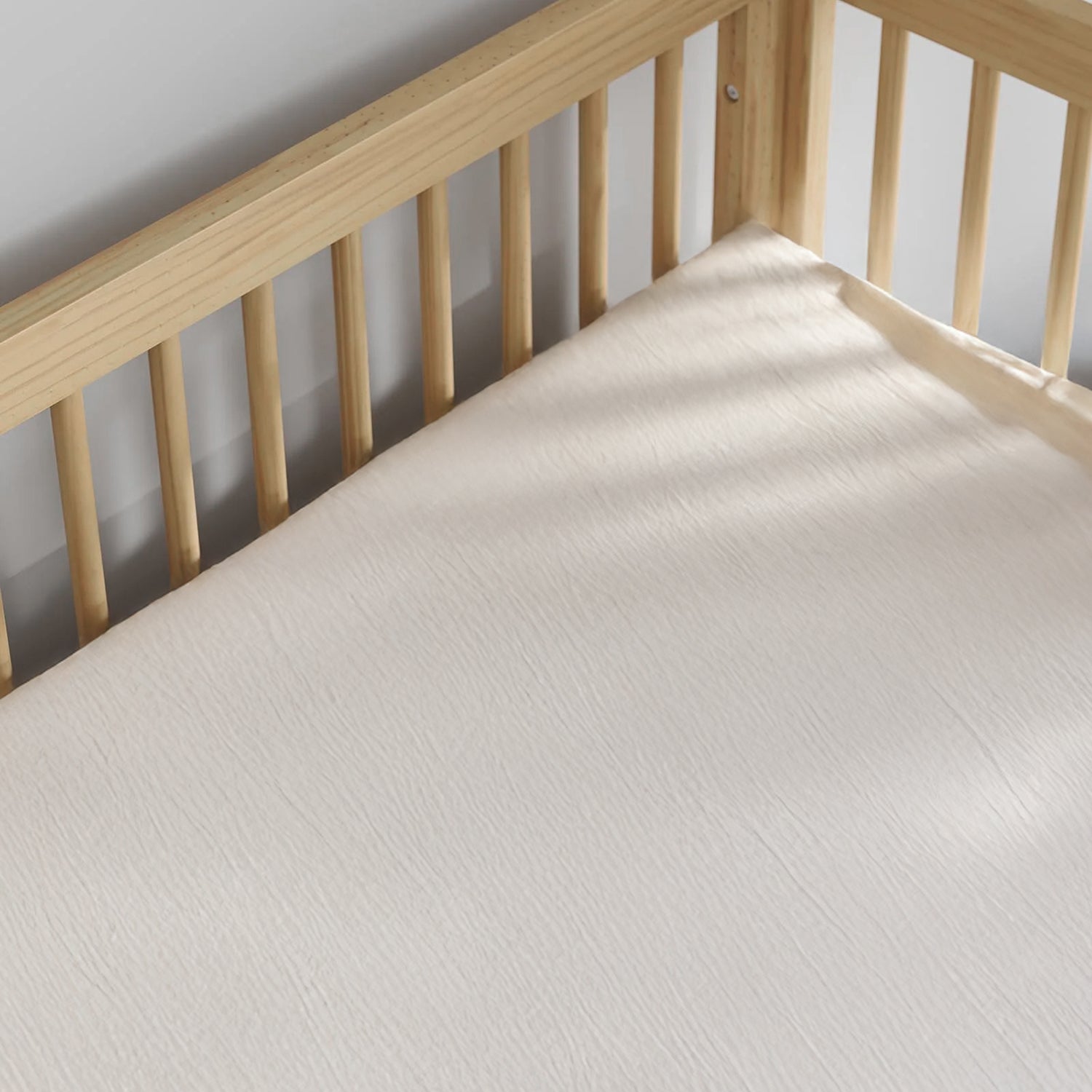 Muslin Cotton Crib Fitted Sheet in Signature Colors