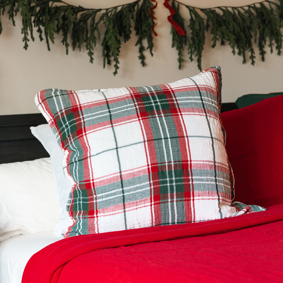 Classic Christmas Euro 365 Muslin Cotton Pillow Shams (Set of 2)