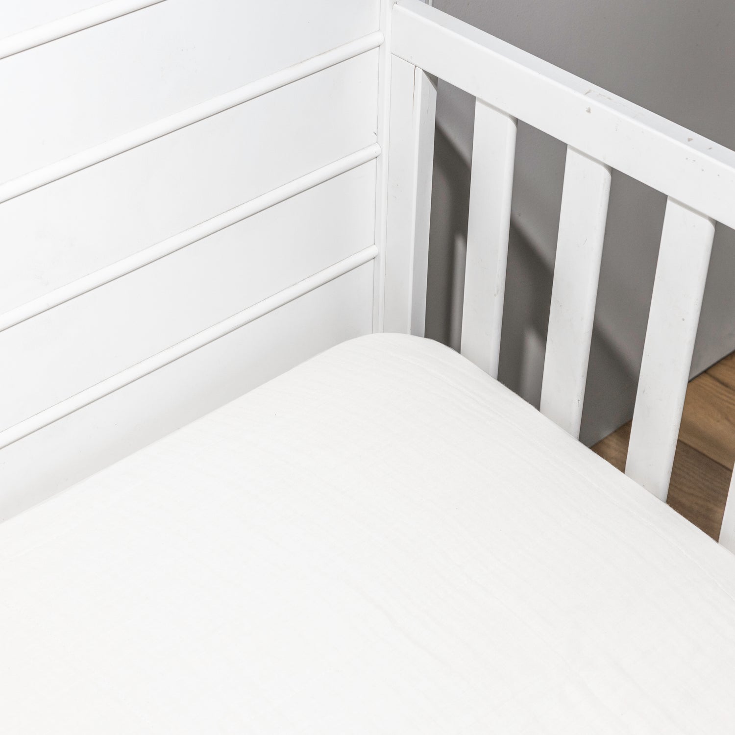 Muslin Cotton Crib Fitted Sheet in Signature Colors