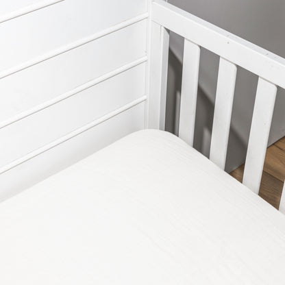 Muslin Cotton Crib Fitted Sheet in Signature Colors