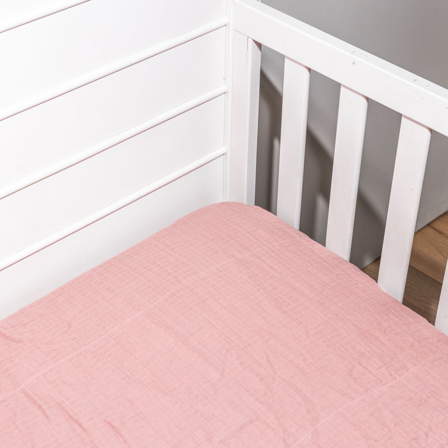 Muslin Cotton Crib Fitted Sheet in Signature Colors