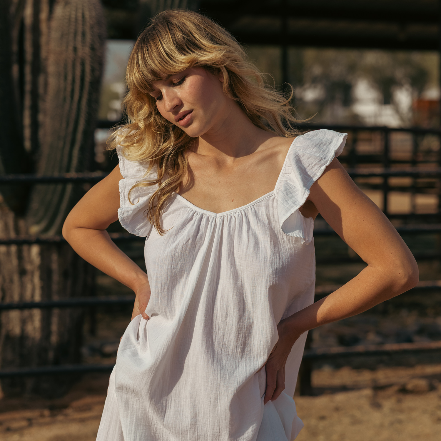 Day 2 Nightie Dress  - Flutter Sleeve