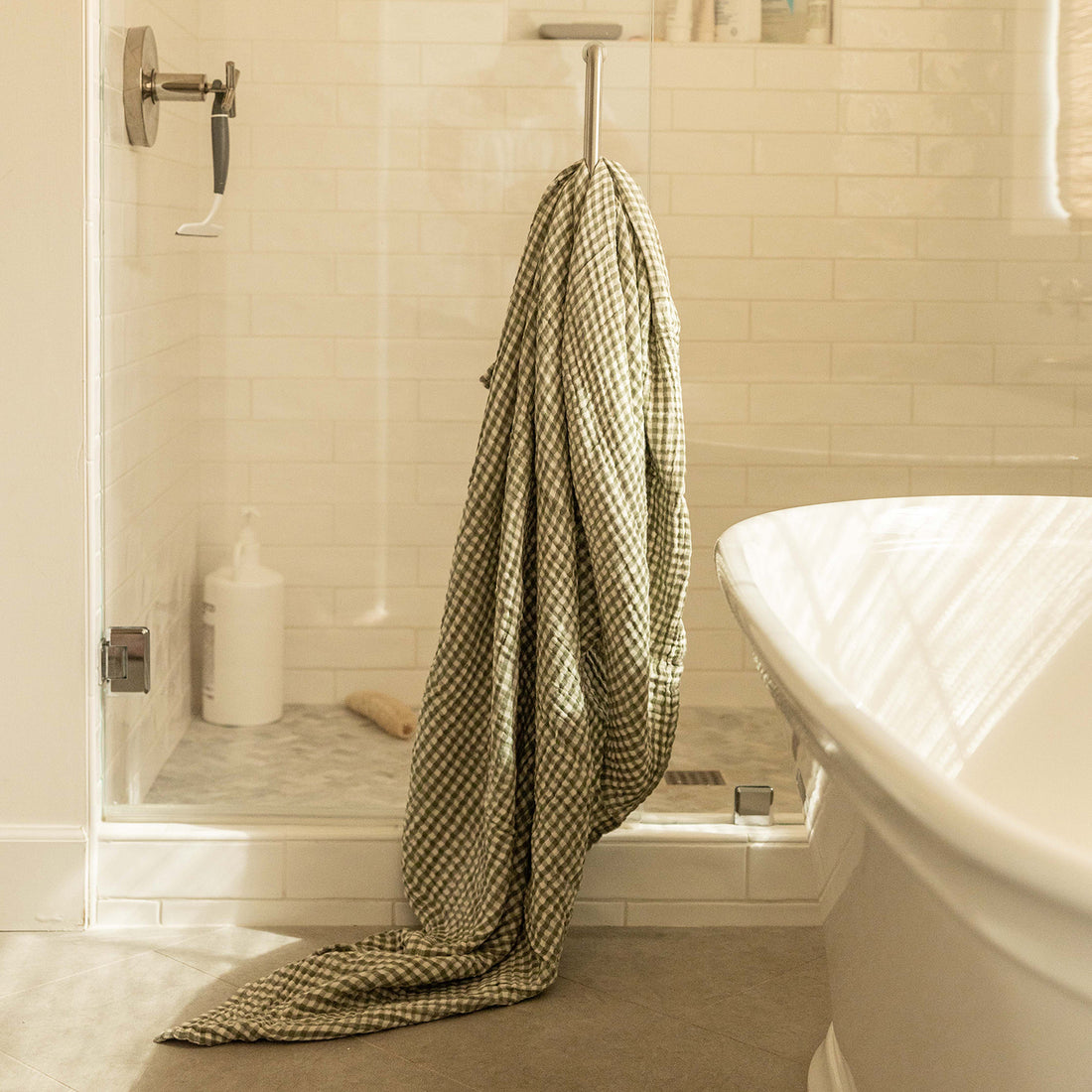 Quick Dry Bath Towel in Gingham