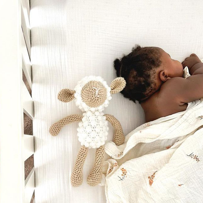 Muslin Cotton Crib Fitted Sheet in Signature Colors