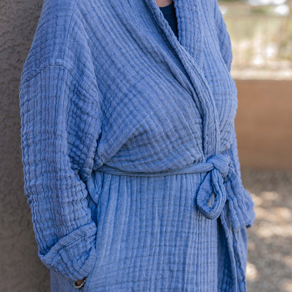 Full-Length Muslin Cotton Robe