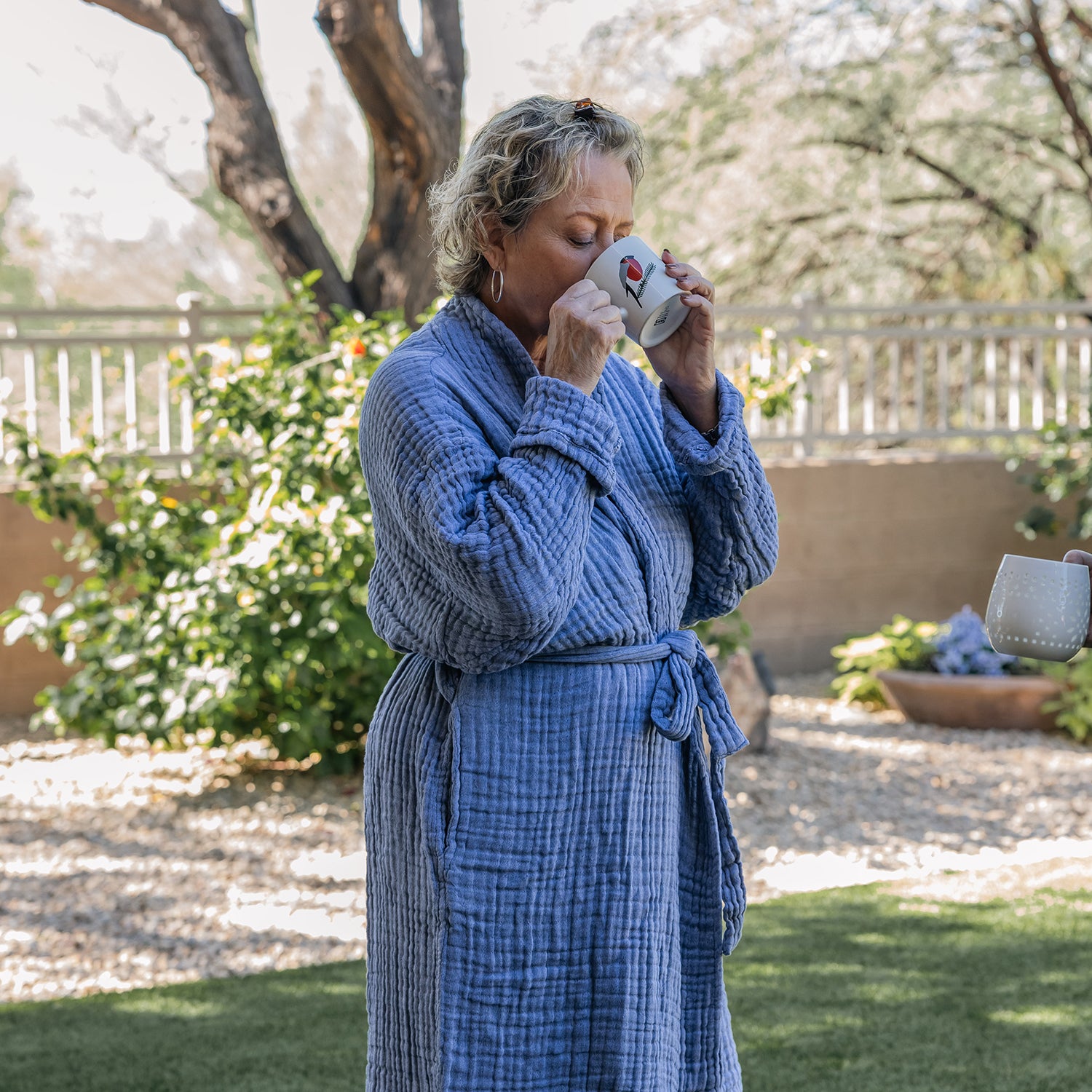Full-Length Muslin Cotton Robe